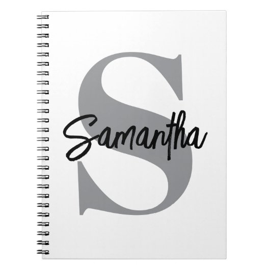 Anfangsname Monogramm Notizblock (Vorderseite)