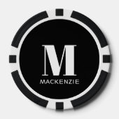 Anfangsname Monogramm Pokerchips (Vorderseite)
