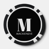Anfangsname Monogramm Pokerchips (Rückseite)