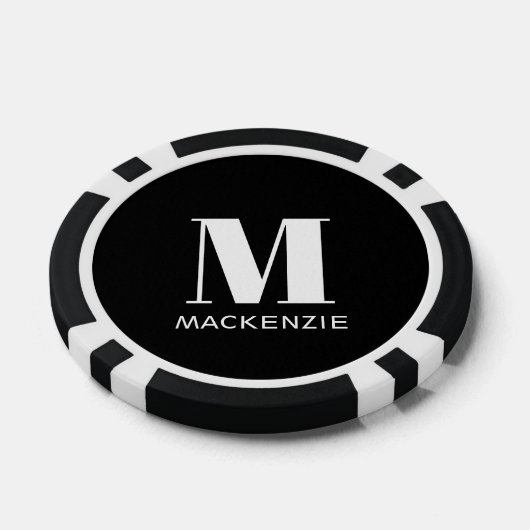 Anfangsname Monogramm Pokerchips (Einzeln)
