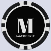 Anfangsname Monogramm Pokerchips