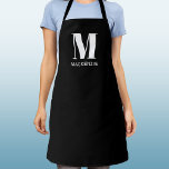 Anfangsname Monogramm Schürze<br><div class="desc">Moderne Typografie minimalistisch monogramm Initialname Design,  die geändert werden können,  um personalisieren.</div>