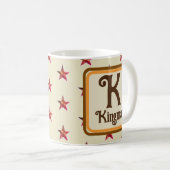 Anfangssternfarbe der Monogramm Herbstfarbe Nachna Kaffeetasse (VorderseiteRechts)