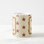 Anfangssternfarbe der Monogramm Herbstfarbe Nachna Kaffeetasse (Mittel)