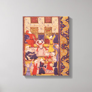 Anfangstanz, von einem Buch der Gedichte Leinwanddruck