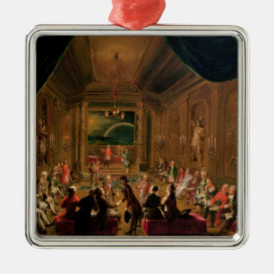 Anfangszeremonie in einem Wiener Freimaurer Silbernes Ornament