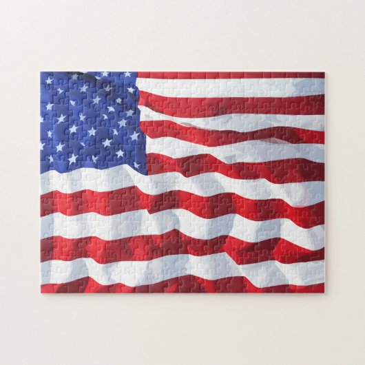 Anfechtende amerikanische US Flagge Puzzle (Horizontal)