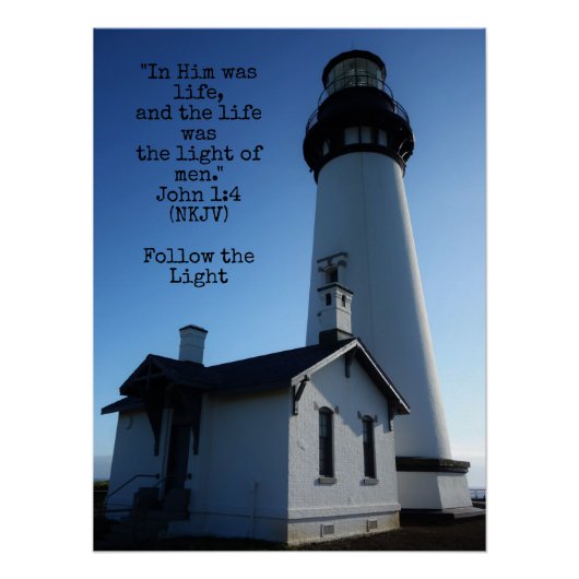 Anfechtung des Christlichen Leuchtturms John 1:4 Poster (Vorderseite)