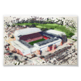 Anfield Stadium Liverpool - Artistic Watercolour Fotodruck