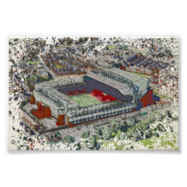 Anfield Stadium Liverpool - Artistic Watercolour Fotodruck