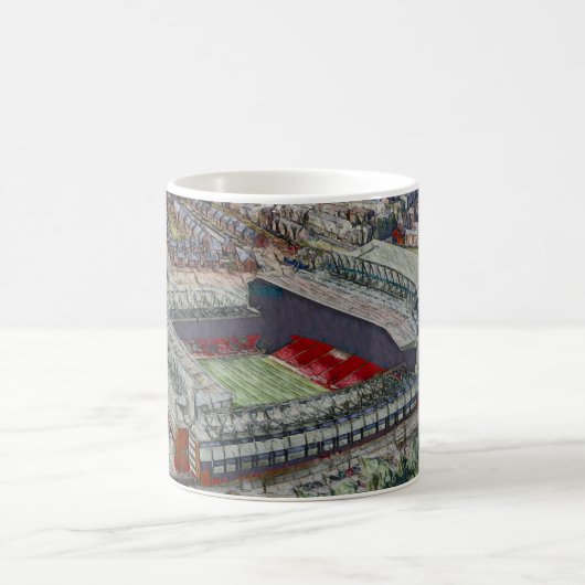 Anfield Stadium Liverpool - Artistic Watercolour Kaffeetasse (Mittel)