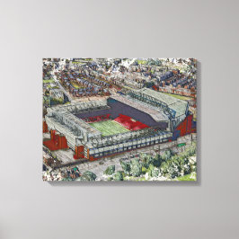 Anfield Stadium Liverpool - Artistic Watercolour Leinwanddruck