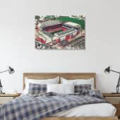 Anfield Stadium Liverpool - Artistic Watercolour Leinwanddruck (Insitu (Schlafzimmer))