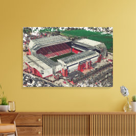 Anfield Stadium Liverpool - Artistic Watercolour Leinwanddruck