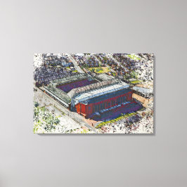 Anfield Stadium Liverpool - Artistic Watercolour Leinwanddruck