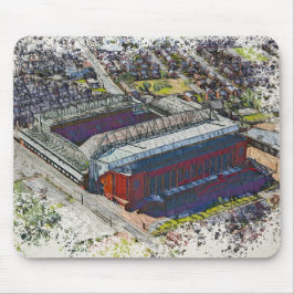 Anfield Stadium Liverpool - Artistic Watercolour Mousepad