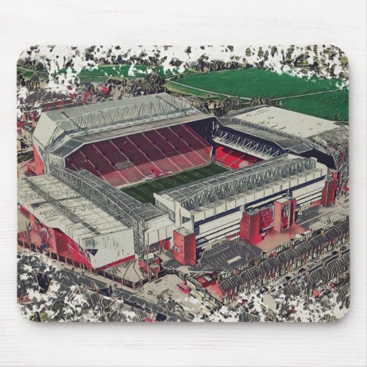 Anfield Stadium Liverpool - Artistic Watercolour Mousepad (Vorne)