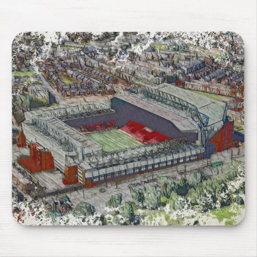 Anfield Stadium Liverpool - Artistic Watercolour Mousepad (Vorne)
