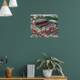 Anfield Stadium Liverpool - Artistic Watercolour Poster