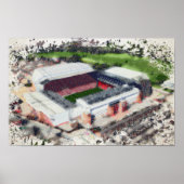 Anfield Stadium Liverpool - Artistic Watercolour Poster (Vorne)