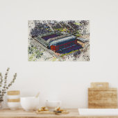 Anfield Stadium Liverpool - Artistic Watercolour Poster (Küche)