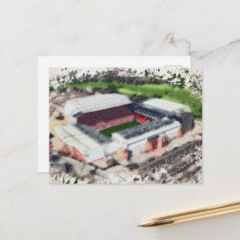 Anfield Stadium Liverpool - Artistic Watercolour Postkarte