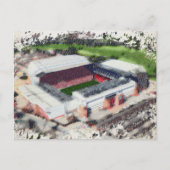 Anfield Stadium Liverpool - Artistic Watercolour Postkarte (Vorderseite)