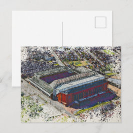 Anfield Stadium Liverpool - Artistic Watercolour Postkarte