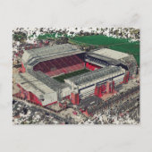 Anfield Stadium Liverpool - Artistic Watercolour Postkarte (Vorderseite)