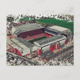 Anfield Stadium Liverpool - Artistic Watercolour Postkarte