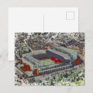 Anfield Stadium Liverpool - Artistic Watercolour Postkarte