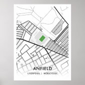 Anfield Stadium White Poster - Zuhause Liverpool (Vorne)
