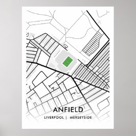 Anfield Stadium White Poster - Zuhause Liverpool