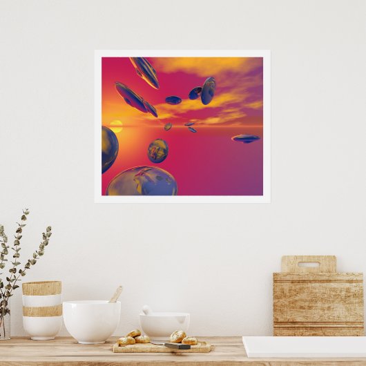 Anflugbildung Poster (Küche)