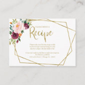 Anforderung eines geometrischen Burgundy Blush-Blu Begleitkarte (Vorderseite)