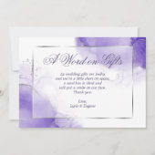 Anforderung eines Lila Kartenkartons Einladung (Vorderseite)