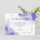 Anforderung eines Lila Kartenkartons Einladung (Stehend Vorderseite)