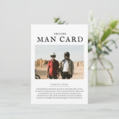 Anforderung eines modernen Fotos für minimalen Tra Einladung (Stehend Vorderseite)