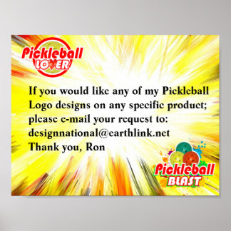 Anforderung eines Pickleball-Entwurfs Poster