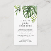 Anforderung von tropischen Palmenrezepten Begleitkarte (Vorderseite)