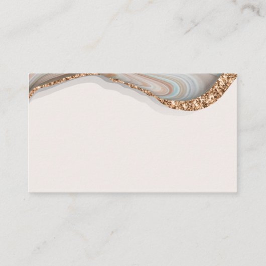 Anforderungskarte für Agate Marble Stone Visitenkarte (Rückseite)