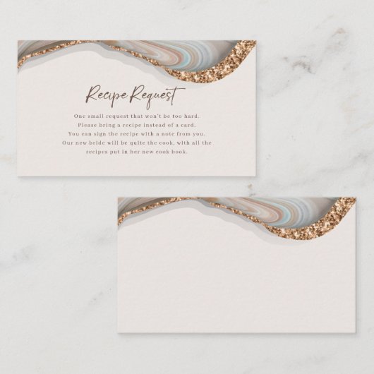 Anforderungskarte für Agate Marble Stone Visitenkarte (Vorne/Hinten)