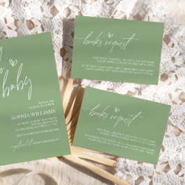 Anforderungskarte für Minimalistische Sage Green B Begleitkarte