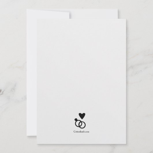 Anforderungskarte für Ringträger Einladung (Rückseite)