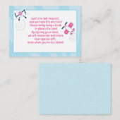 Anforderungskarten für das Girl-Enclosure-Book von Begleitkarte (Vorne/Hinten)