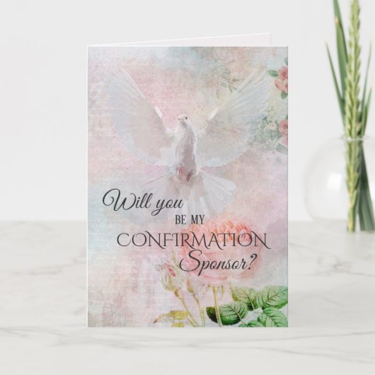 Anfrage an den Sponsor der religiösen Bestätigung Einladung (Vorderseite)