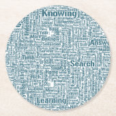 ANFRAGE CLOUD TEXT GRUND MELDUNG RUNDER PAPPUNTERSETZER (Vorderseite)