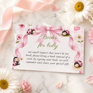Anfrage für Baby Shower Buch Bug Girl Begleitkarte