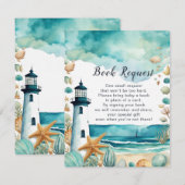 Anfrage für das Baby Dusche Nautic Lighthouse Begleitkarte (Vorne/Hinten)