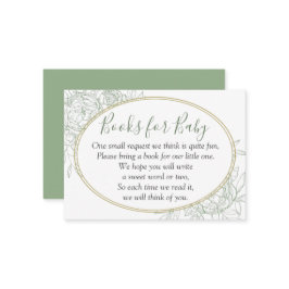 Anfrage für das Baby Green & Gold Floral Babydusch Begleitkarte